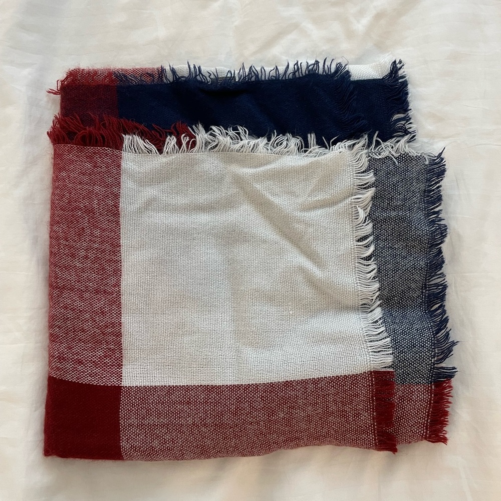 Red White and Blue Rectangle Scarf